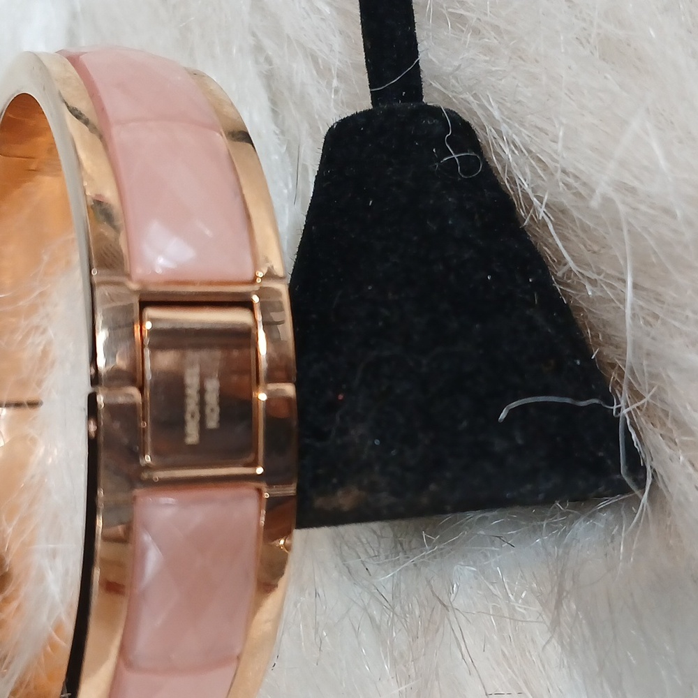Michael Kors Rose Gold Tone and Pink Stone Holiday  Women's Bracelet - Picture 6 of 6